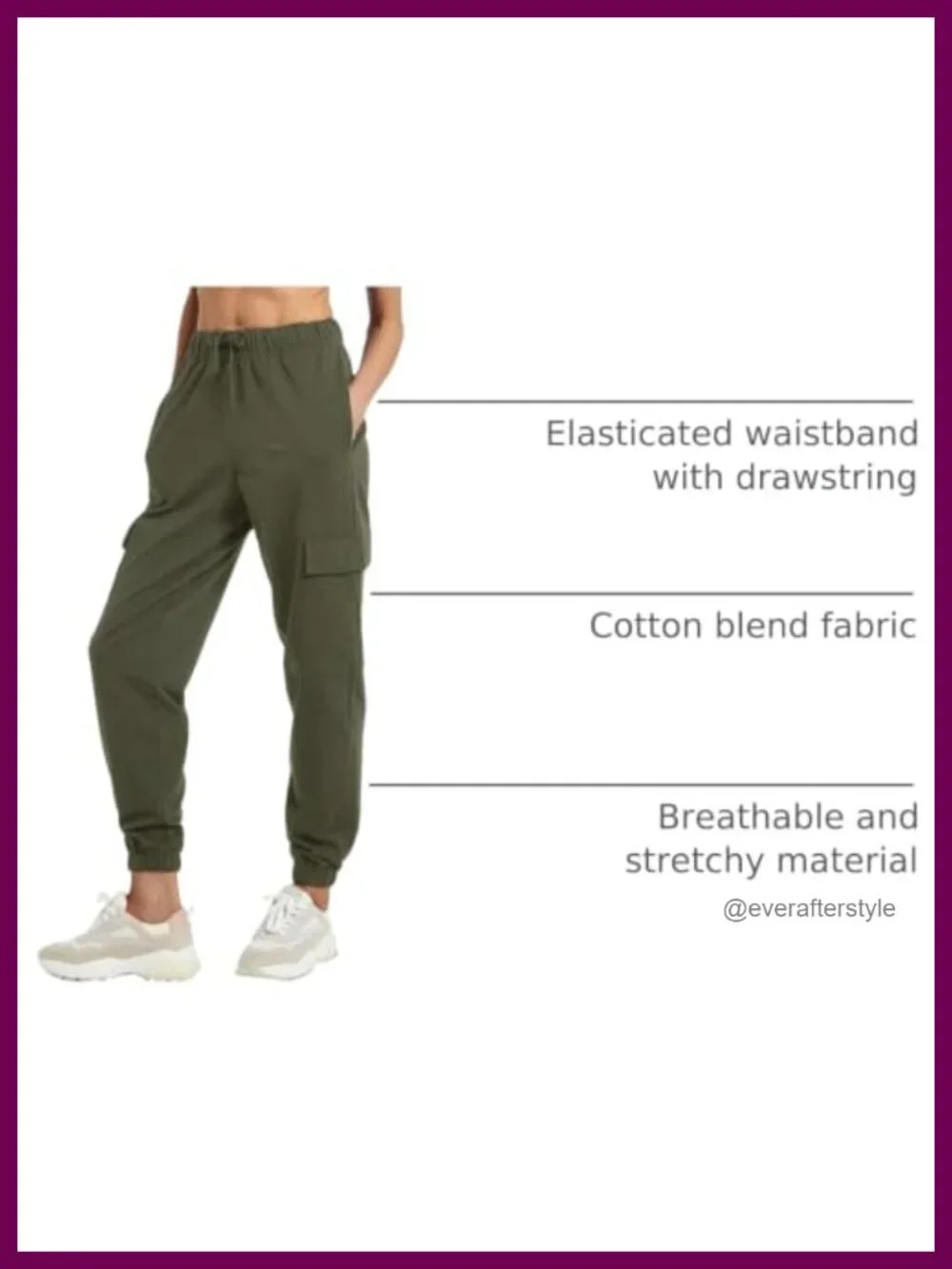 Women's Loose Cargo Sweatpants with Pockets, Athletic Joggers, Yoga Lounge Pants
